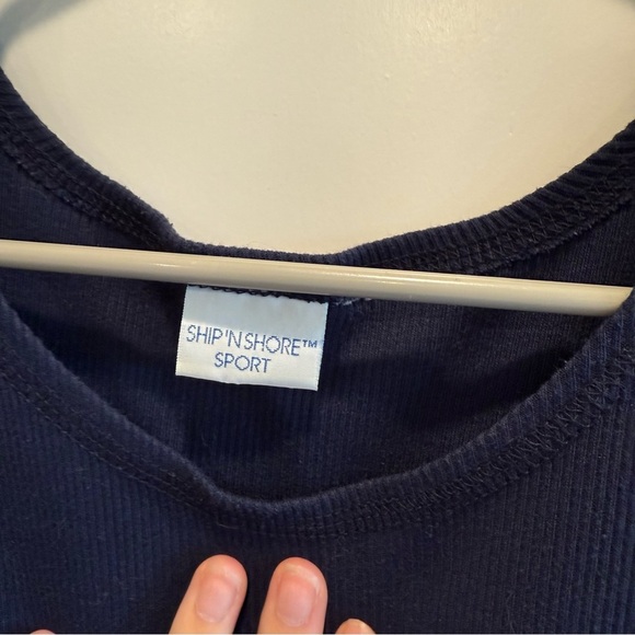 Navy Striped Ship'n Shore Sport Dress - Picture 6 of 7